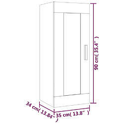 vidaXL Armoire murale Chêne sonoma 35x34x90 cm Bois d'ingénierie pas cher