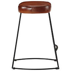 Avis vidaXL Tabourets de bar lot de 2 marron foncé 40x29,5x53 cm