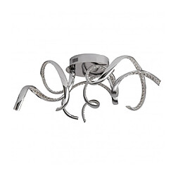 Searchlight Plafonnier twirls arm led, chrome, cristal transparent