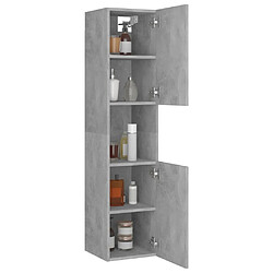 Acheter Maison Chic Armoire de salle de bain,Meuble de rangement,Meuble haut Gris béton 30x30x130 cm Aggloméré -GKD742711