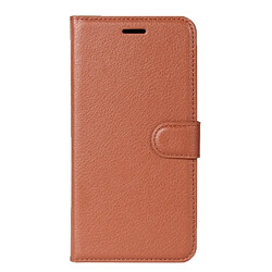 Wewoo Coque marron pour cartes et porte-monnaie vivo X9s Litchi Texture horizontale Flip étui en cuir avec titulaire fentes