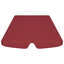 Avis vidaXL Toit de rechange balançoire bordeaux 188/168x145/110 cm