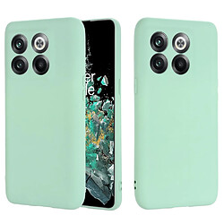 Coque en silicone antichoc, doublure en fibre, anti-rayures avec sangle pour votre OnePlus 10T 5G/Ace Pro 5G - vert