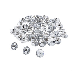 50pcs 14mm Boutons En Cristal D'artisanat Pour La Couture De Vêtements Clear_14cm pas cher