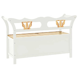 Acheter vidaXL Banc Blanc 107x45x75,5 cm Bois de sapin solide