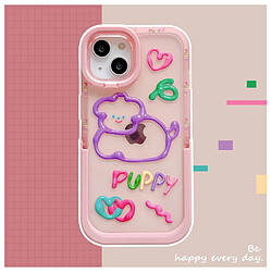 GUPBOO Étui pour iPhone11ProMax Coque souple transparente pour téléphone portable graffiti chien couleur