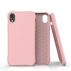 Coque en TPU peau mate rose pour votre Apple iPhone XR 6.1 pouces