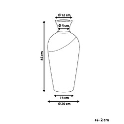 Avis Beliani Vase décoratif BONA fait à la main Céramique 45 cm Blanc