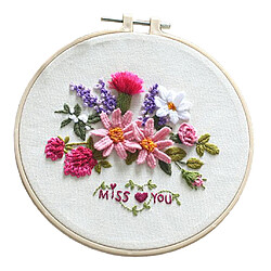 Kits De Couture Bricolage Avec Broderie Cerceau Point De Croix Motif De Fleurs Artisanales