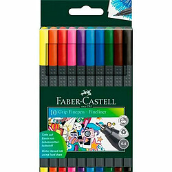 Ensemble de Marqueurs Faber-Castell Grip Finepen (10 Unités)