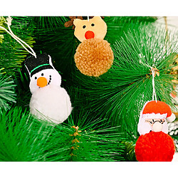 Avis C101 3pcs décoration de Noël arbre de Noël pendentif flanelette balle petit pendentif scène scène décoration ornements de Noël