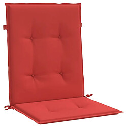 Avis Maison Chic Lot de 2 Coussins Confort,Coussins de chaise de jardin à dossier bas rouge -GKD19119