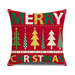 P118 4PCS 45 * 45cm Christmas De Noël Pattern Linge Taie d'oreiller Holiday Home Décoration Taie d'oreiller Sofa Coussin Coussin Coussin pas cher