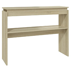 Maison Chic Table console | Meuble d'entrée | Table d'appoint Chêne sonoma 102x30x80 cm Aggloméré -GKD28506