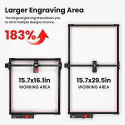 Kit d'extension axe Y Mecpow X3 / X3 Pro, extensible à 400x750 mm pas cher