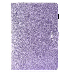 Wewoo Housse Coque Pour iPad Air / Air 2 / iPad 9.7 Étui en cuir avec rabat horizontal poudre à paillettes support et fente carte Violet