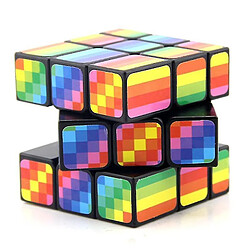 Universal Miroir couleur arc-en-ciel 3x3x3 Magic Cube 3x3 Pro Speed Puzzle Zigzag Brain Tease