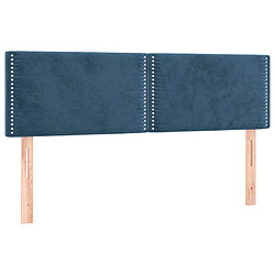 vidaXL Têtes de lit 2 pcs Bleu foncé 72x5x78/88 cm Velours