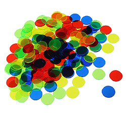 Puce De Bingo Translucide 100 Pièces 3/4 Pouce Pour Cartes De Jeu De Bingo Couleur Mixte