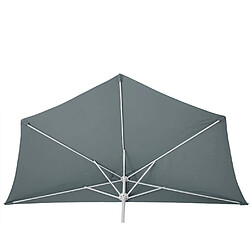 Mendler Parasol Parla en alu, hémicycle, parasol de balcon UV 50+ ~ 300cm anthracite sans pied pas cher