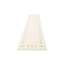 Avis Vidal Tapis de couloir en laine 396x84 beige Darya