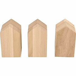 Artemio 8 maisons en bois avec plateau - 24 x 18 x 5,5 cm pas cher