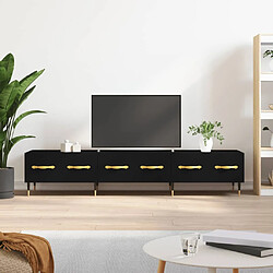 vidaXL Meuble TV noir 150x36x30 cm bois d'ingénierie