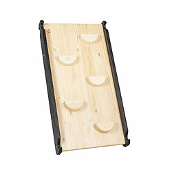 Avis MeowBaby Triangle d'escalade avec Toboggan pour Enfants Structure d'escalade d'intérieur en Bois, Noir