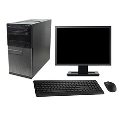 PC Tour Dell 390 MT Ecran 19" Intel G630 RAM 16Go SSD 120Go HDMI Windows 10 Wifi - Occasion