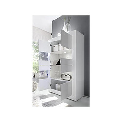 Acheter Vente-Unique Vitrine COMETE - LEDs - 4 portes - Blanc laqué