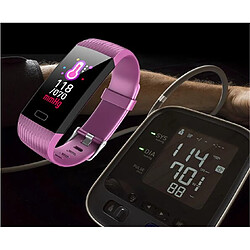 YP Select 1.14 pouces Écran couleur Pression artérielle Moniteur de fréquence cardiaque Sport Bluetooth Smart Wristband Watch-Violet