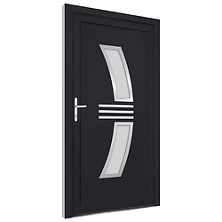 Avis vidaXL Porte d'entrée anthracite 108x208 cm PVC