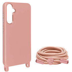 Avizar Coque Cordon Semi-Rigide pour Samsung Galaxy S23 FE Rose Poudré