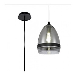 Luminaire Center Suspension design 1 ampoule Noir mat