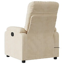 Acheter Maison Chic Fauteuil Relax pour salon, Fauteuil inclinable de massage crème tissu microfibre -GKD98834