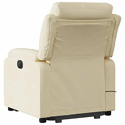 Acheter Maison Chic Fauteuil Relax pour salon, Fauteuil inclinable de massage Crème Tissu -GKD99936