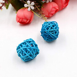 Wewoo 10 PCS Artificielle Balle De Paille Pour La Fête D'anniversaire De Mariage De Noël Décoration Bleu