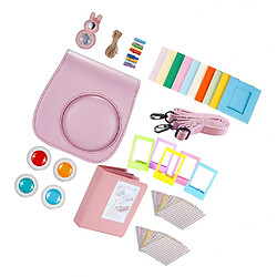 Acheter Pour Fujifilm Instax Mini 9 Camera PU Filter Filter + Close Up Lens Gift Set Pink