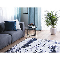 Avis Beliani Tapis bleu et blanc 160 x 230 cm IZMIT