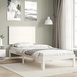 Avis Maison Chic Cadre/structure de lit avec tête de lit pour adulte - Lit Moderne Chambre blanc simple bois massif -MN95924