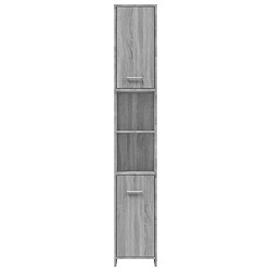 Avis Maison Chic Armoire de bain,Meuble de rangement de salle de bain,Meuble haut Sonoma gris 30x30x183,5 cm Bois d'ingénierie -GKD984404