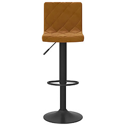 Avis vidaXL Tabourets de bar 2 pcs Marron Velours