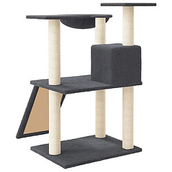 Acheter vidaXL Arbre à chat avec griffoirs en sisal Gris foncé 83 cm