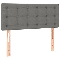 vidaXL Tête de lit Gris foncé 80x5x78/88 cm Tissu