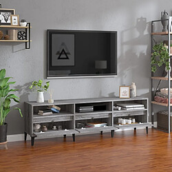 Avis Maison Chic Meuble TV scandinave gris - Banc TV pour salon Sonoma 150x30x44,5 cm bois d'ingénierie -MN83193