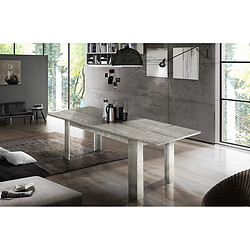 Alter Table de salle à manger extensible, Made in Italy, Table moderne avec rallonges, Console extensible, 140 / 190x90h75 cm, Couleur ciment