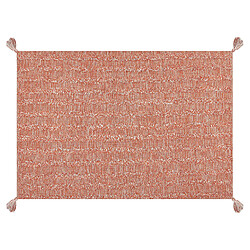 Beliani Tapis en coton orange 140 x 200 cm MUGLA