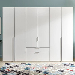 Acheter Inside 75 Armoire 6 portes 2 tiroirs WILMA 270 cm blanche