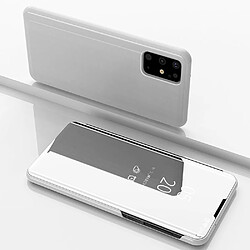 Wewoo Housse Coque Pour Galaxy S11 plaqué miroir étui en cuir à rabat horizontal avec support argent