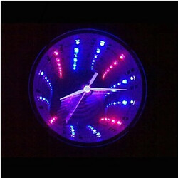 Totalcadeau Horloge tunnel à LED lumineux LED rouge et bleu